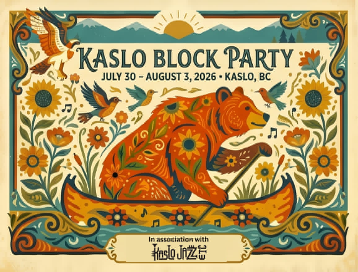 Official Kaslo Block Party poster