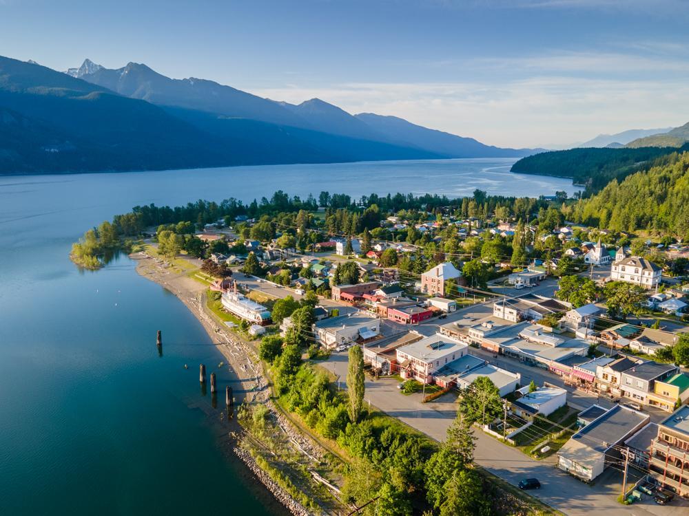 Kaslo BC aerial view